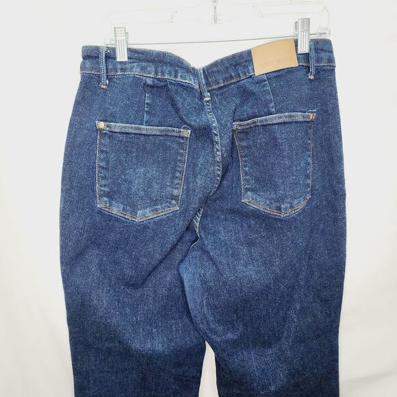 Judy Blue Dark Blue Curvy Darling High Rise Front Seam & Dart Wide Leg Jeans 16W - Picture 12 of 13